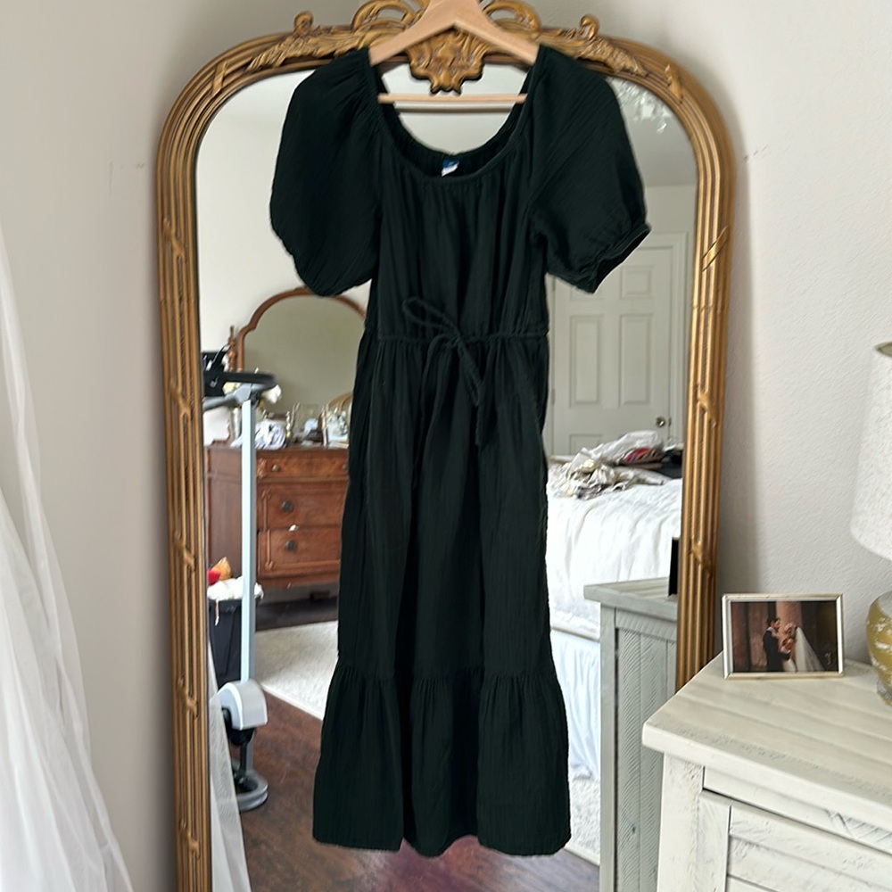 Old Navy size extra small forest green gauze dress - Picture 1 of 5